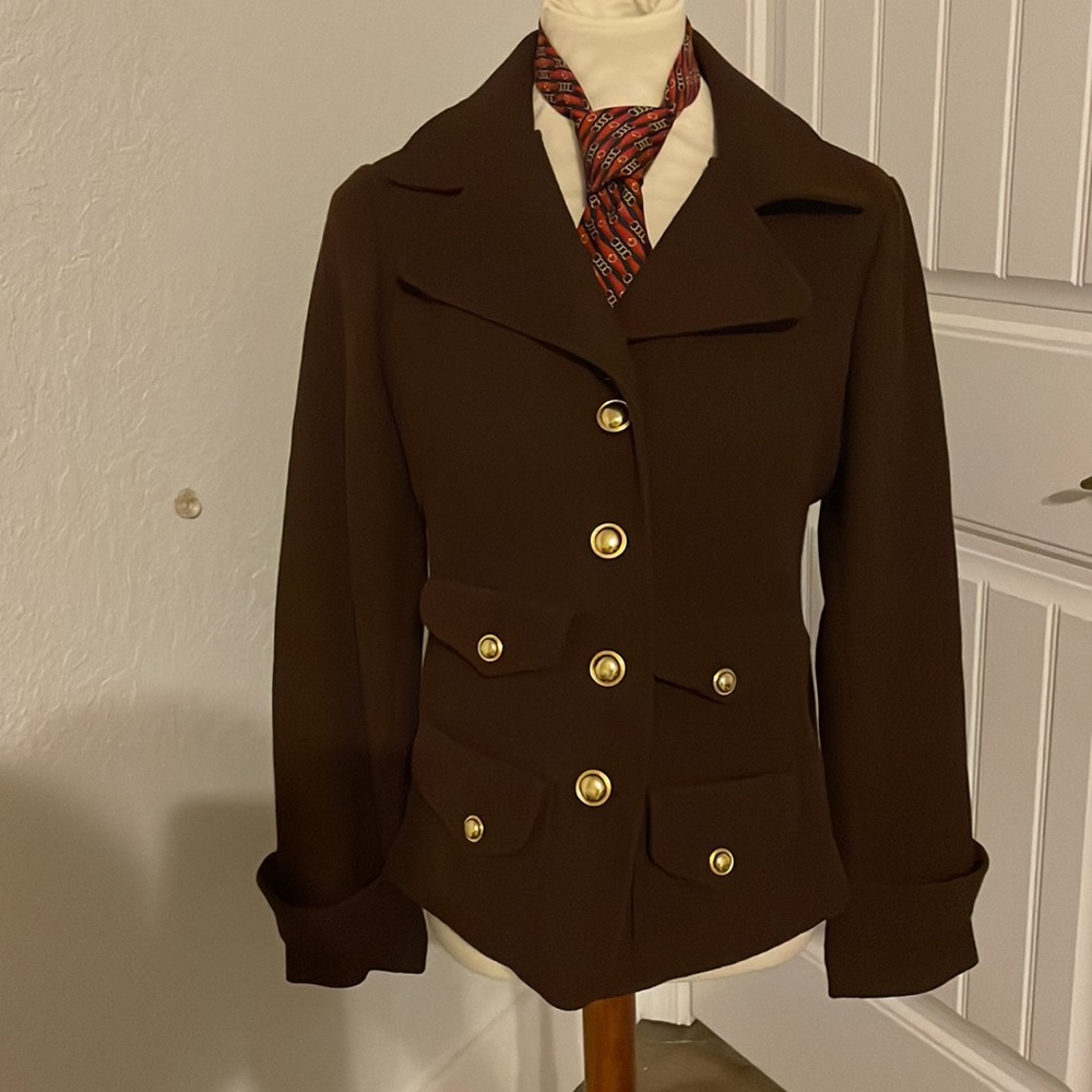Chocolate brown jacket/blazer. Size S
